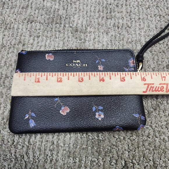 Coach Wristlet Wallet Black Floral Women's Size Small - Picture 4 of 11